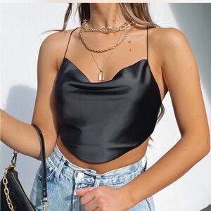 NWT White Fox Runway Feature Crop Top Size S